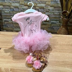 Baby Girls Tutu Dress and Matching Sandal | 6-9 Months